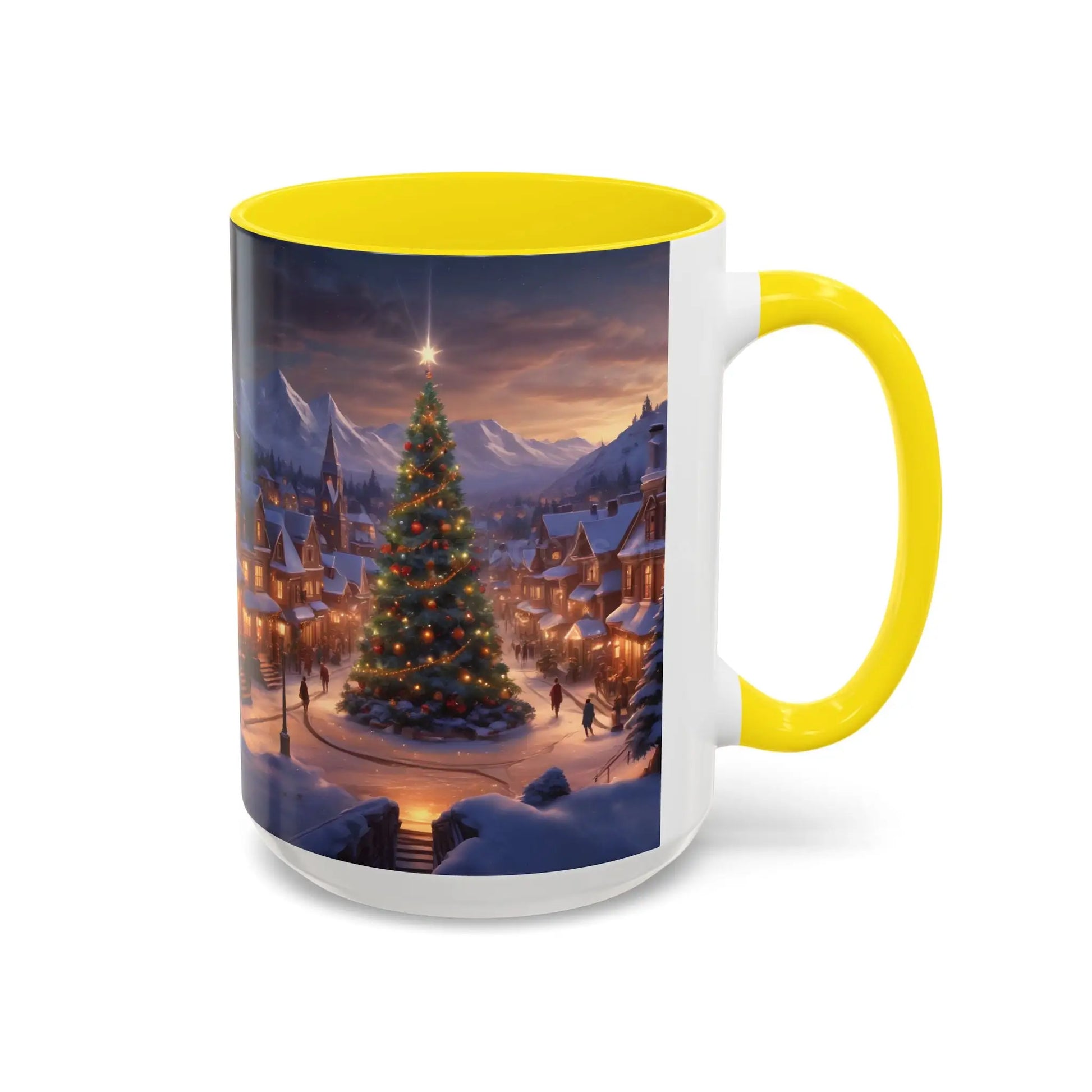 Coffee Mug — Cozy Christmas Village Holiday Scene (Accent 11/15oz) - Mug