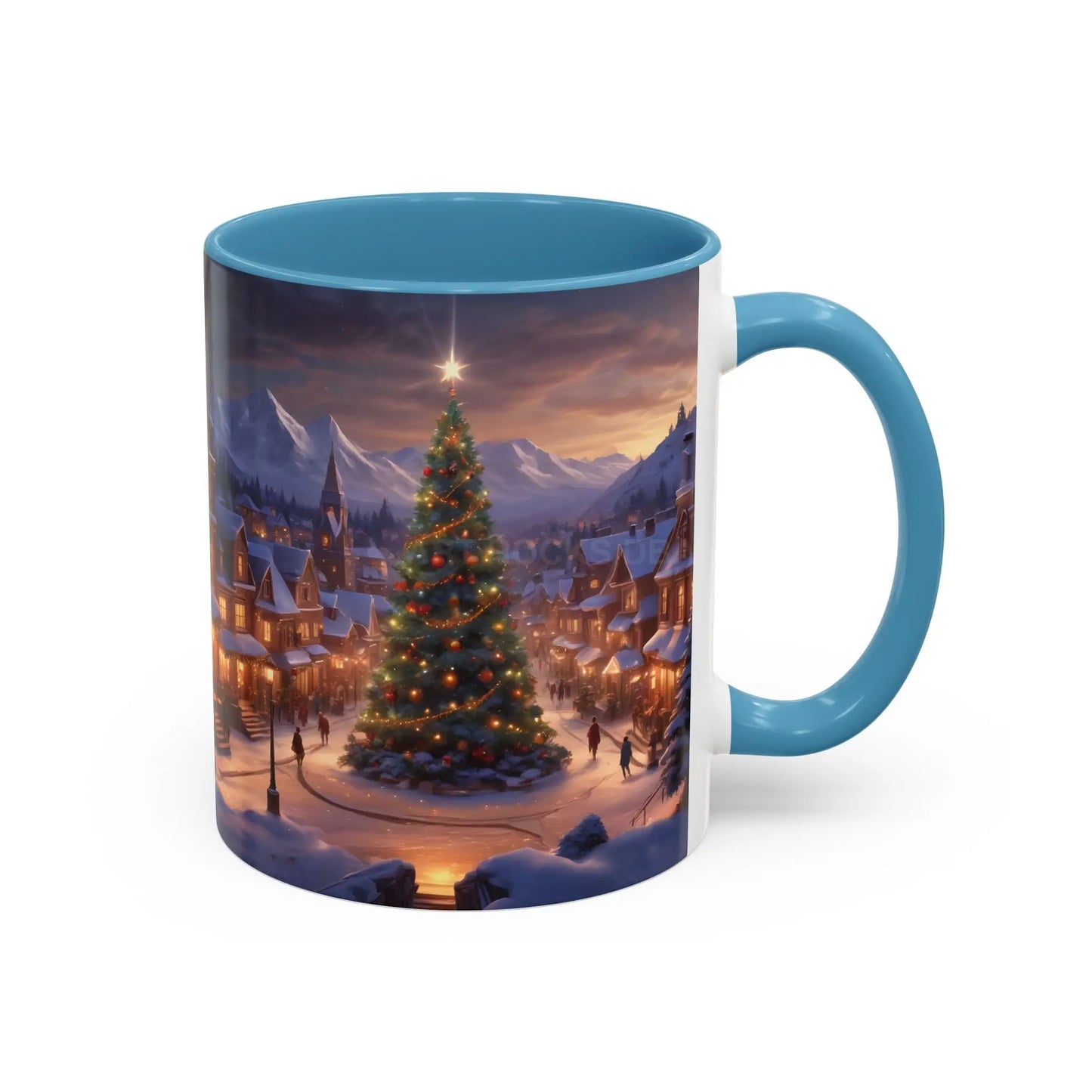 Coffee Mug — Cozy Christmas Village Holiday Scene (Accent 11/15oz) - Mug