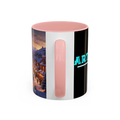 Coffee Mug — Cozy Christmas Village Holiday Scene (Accent 11/15oz) - Mug