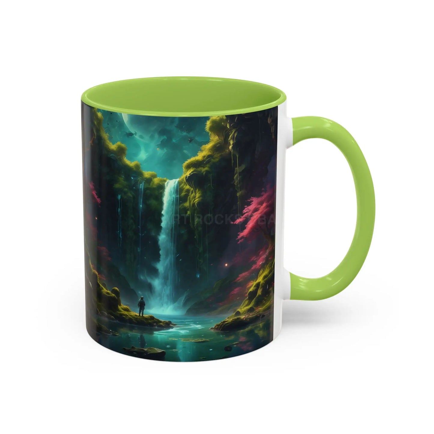Coffee Mug — Fantasy Waterfall Landscape Accent Mug (11/15oz) - Mug