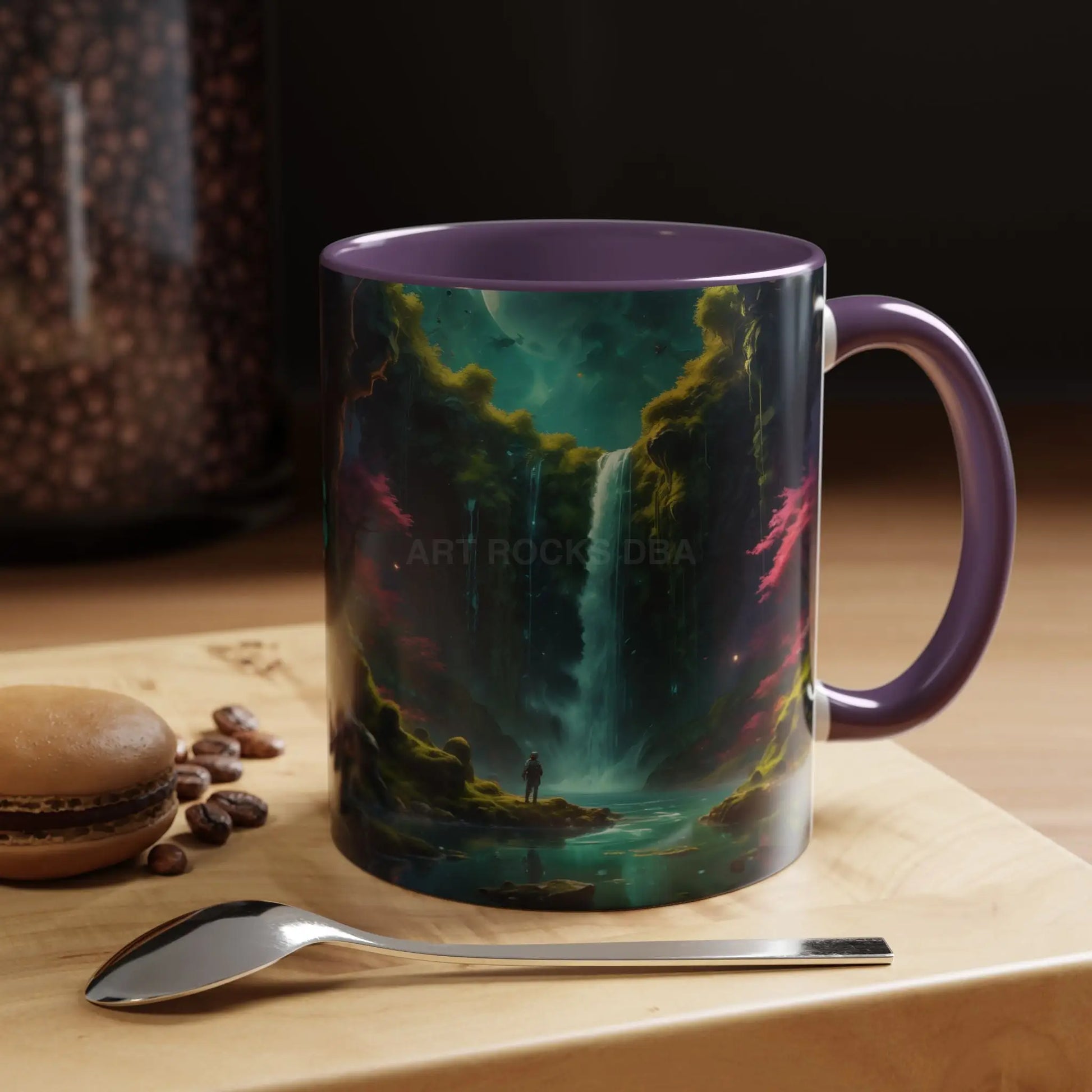 Coffee Mug — Fantasy Waterfall Landscape Accent Mug (11/15oz) - Mug