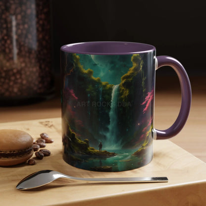 Coffee Mug — Fantasy Waterfall Landscape Accent Mug (11/15oz) - Mug