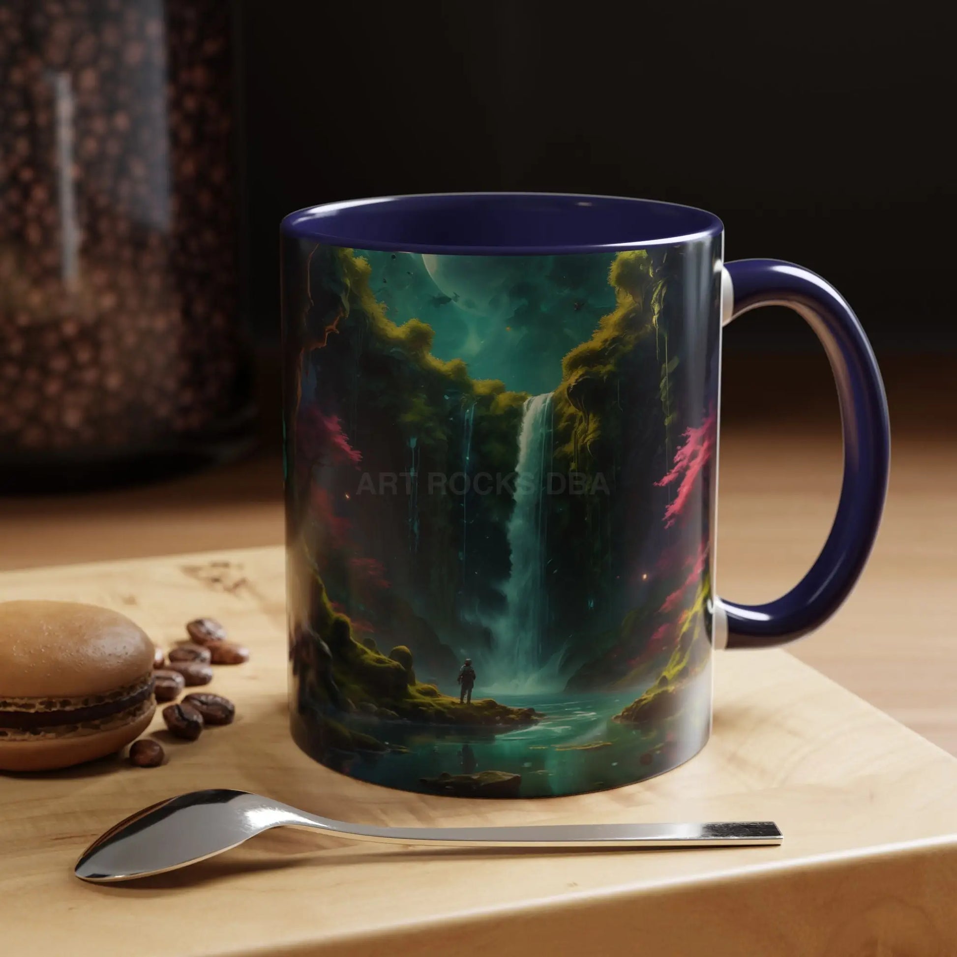 Coffee Mug — Fantasy Waterfall Landscape Accent Mug (11/15oz) - Mug