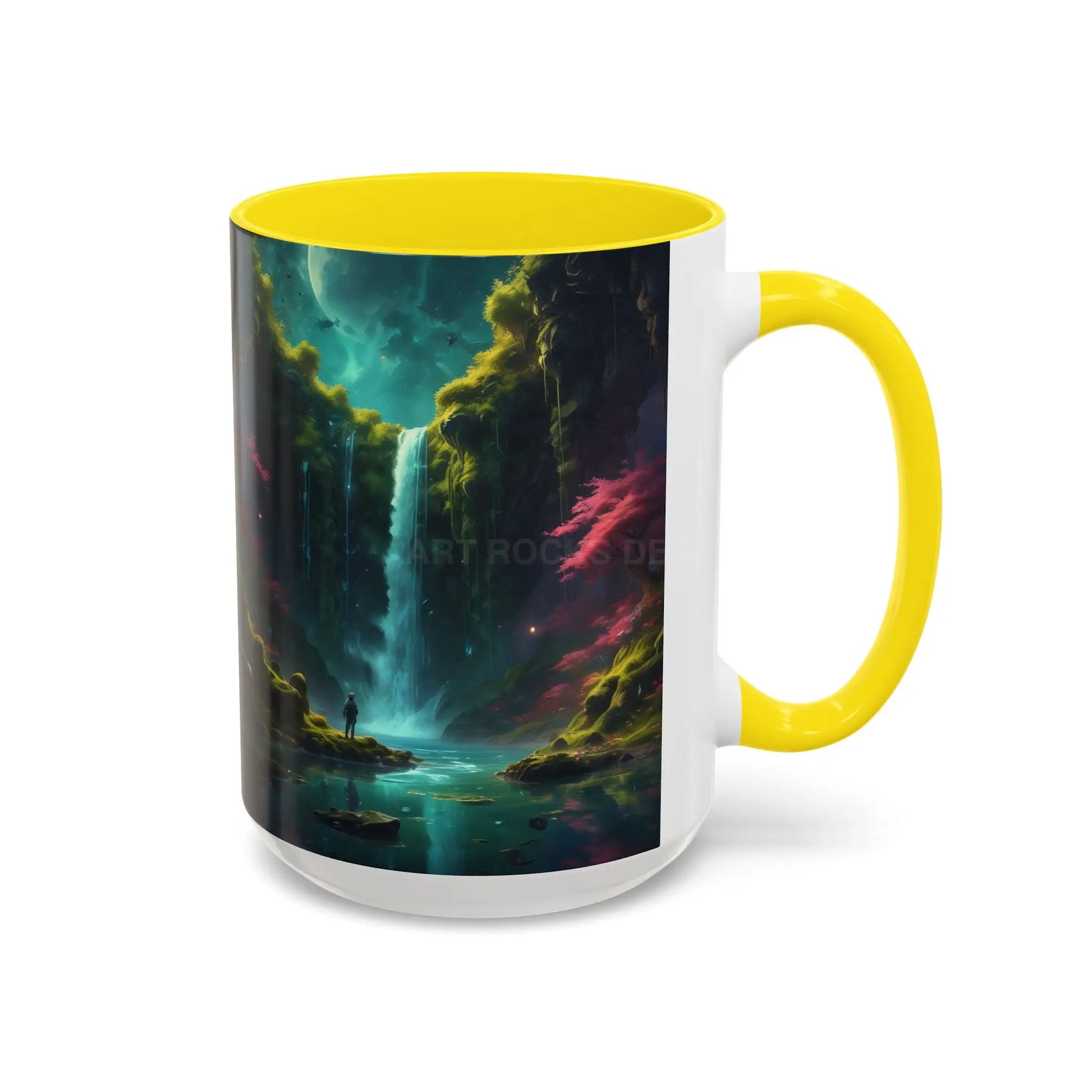 Coffee Mug — Fantasy Waterfall Landscape Accent Mug (11/15oz) - Mug