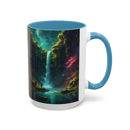 Coffee Mug — Fantasy Waterfall Landscape Accent Mug (11/15oz) - Mug