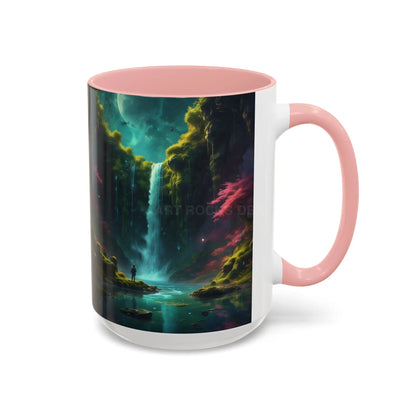 Coffee Mug — Fantasy Waterfall Landscape Accent Mug (11/15oz) - Mug