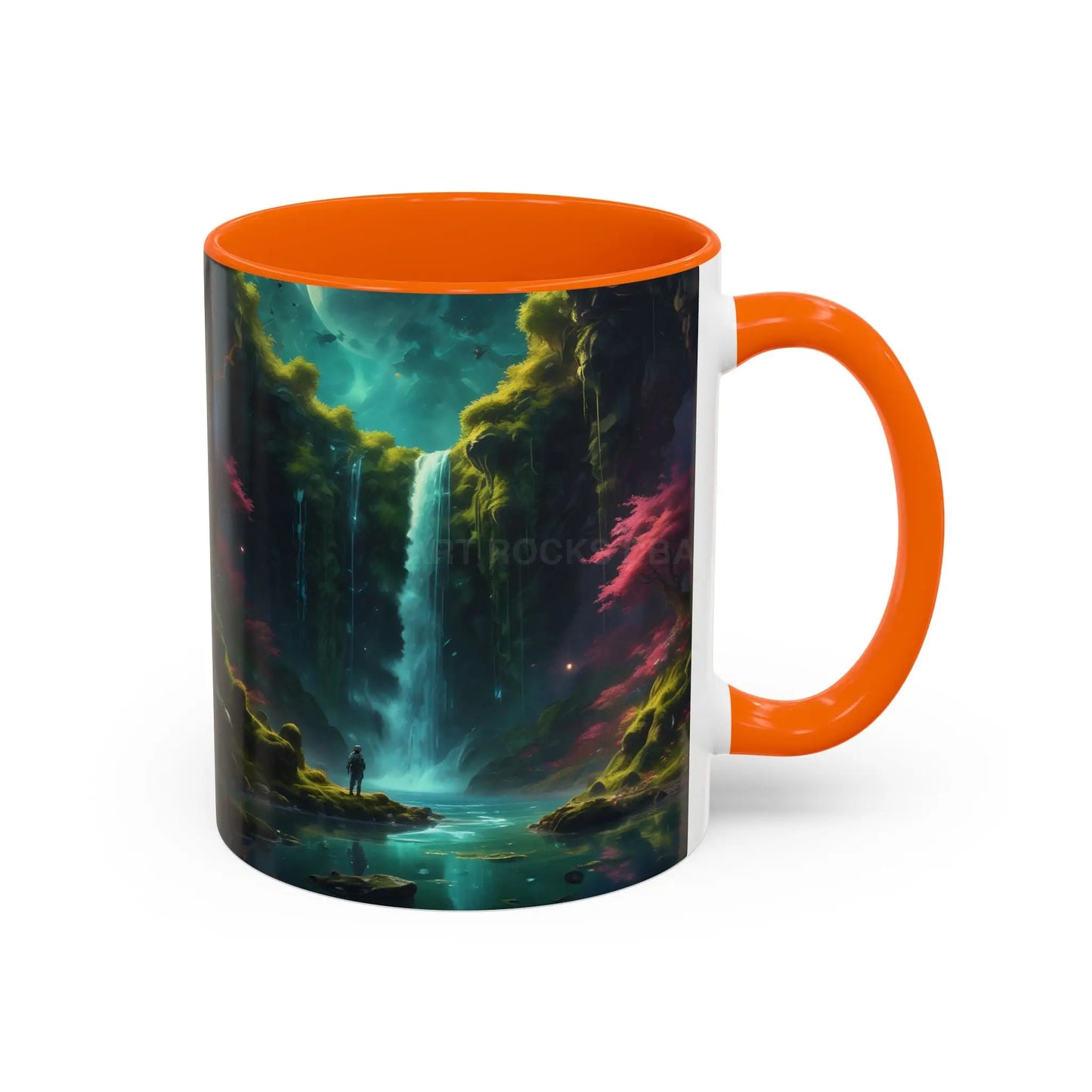 Coffee Mug — Fantasy Waterfall Landscape Accent Mug (11/15oz) - Mug