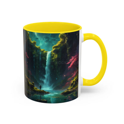 Coffee Mug — Fantasy Waterfall Landscape Accent Mug (11/15oz) - Mug