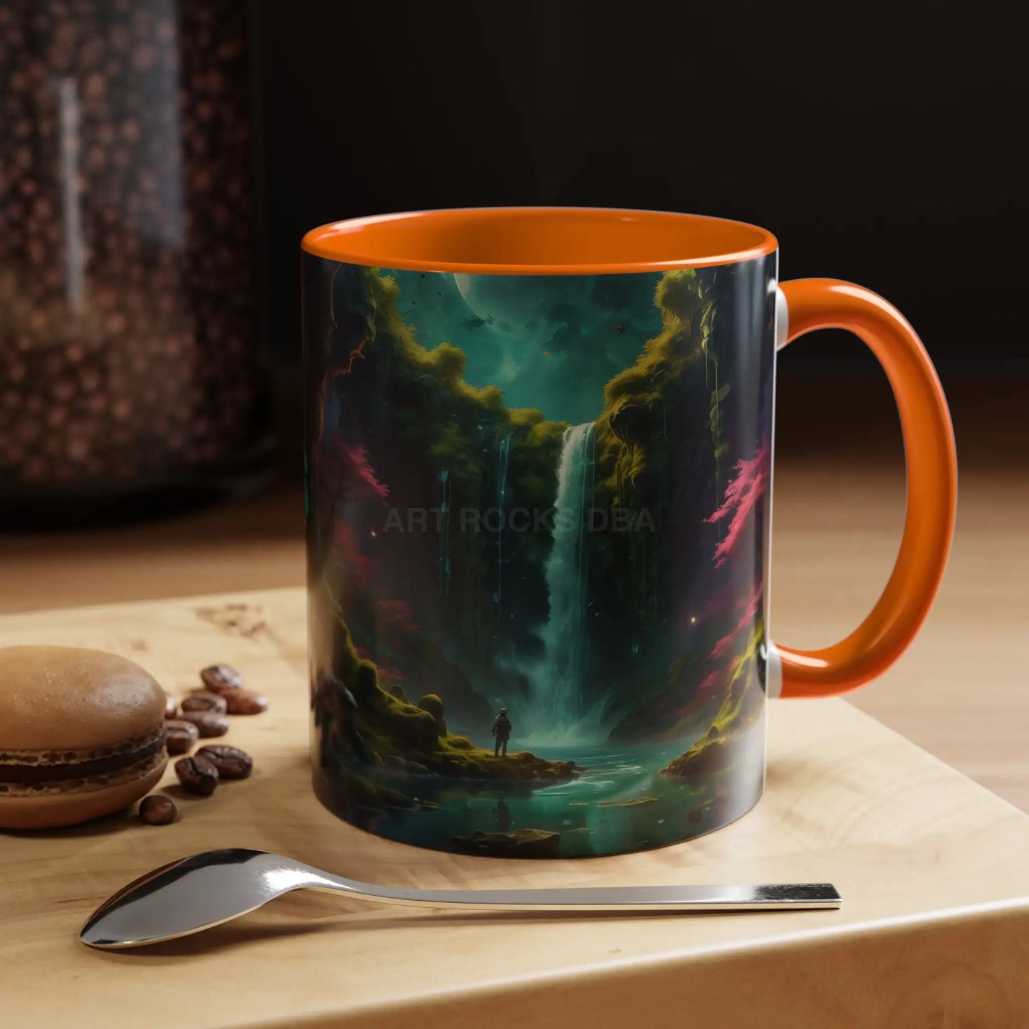 Coffee Mug — Fantasy Waterfall Landscape Accent Mug (11/15oz) - Mug