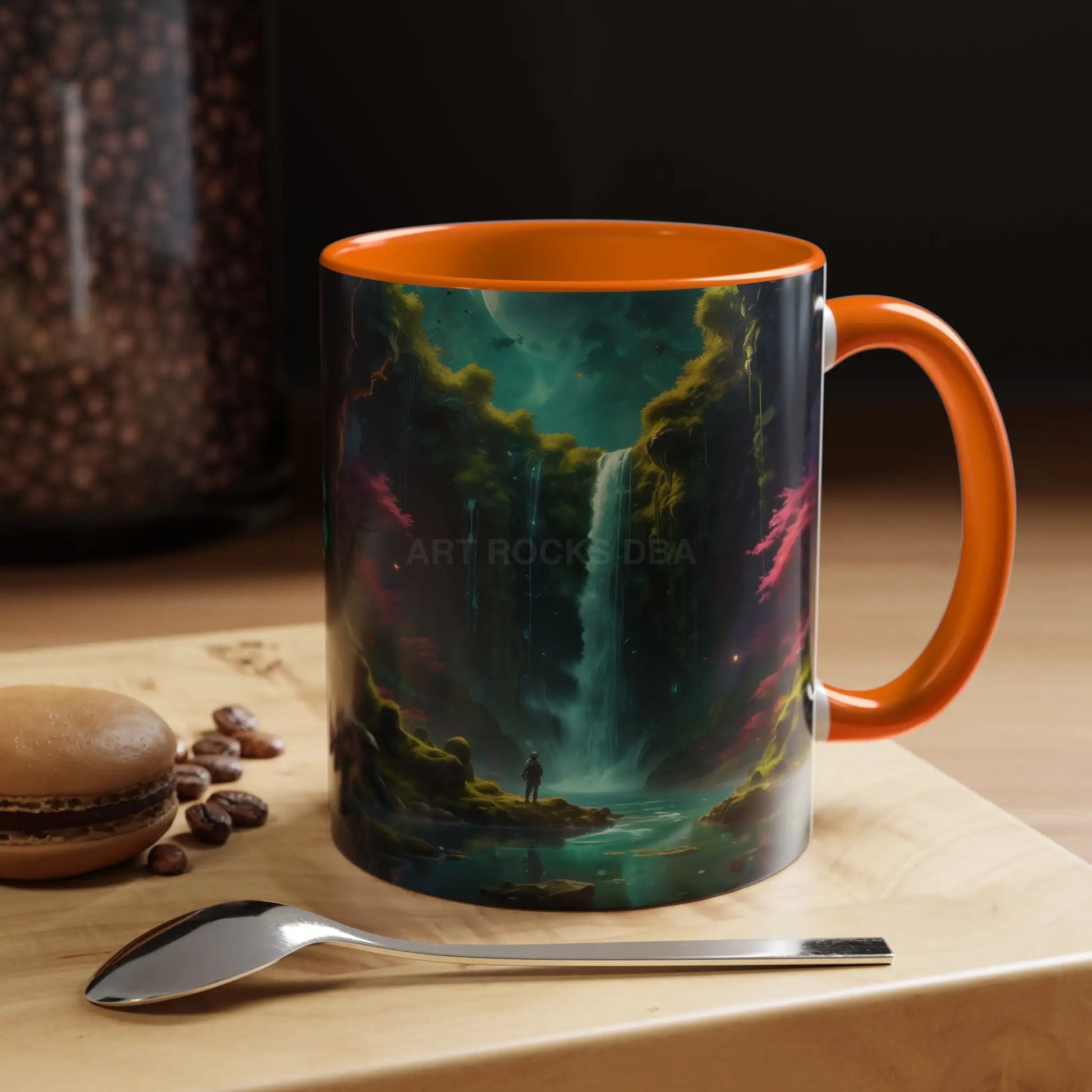 Coffee Mug — Fantasy Waterfall Landscape Accent Mug (11/15oz) - Mug