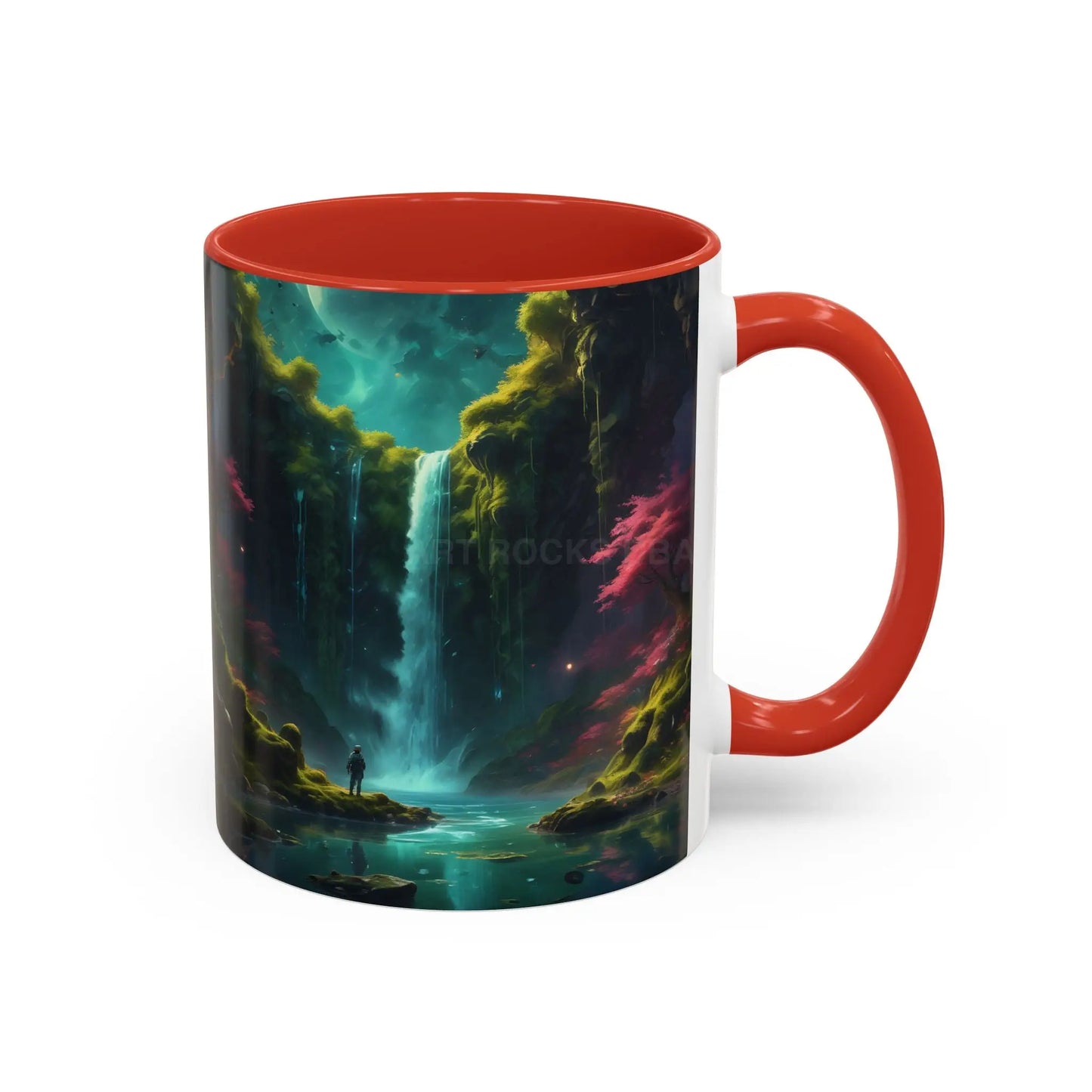 Coffee Mug — Fantasy Waterfall Landscape Accent Mug (11/15oz) - Mug
