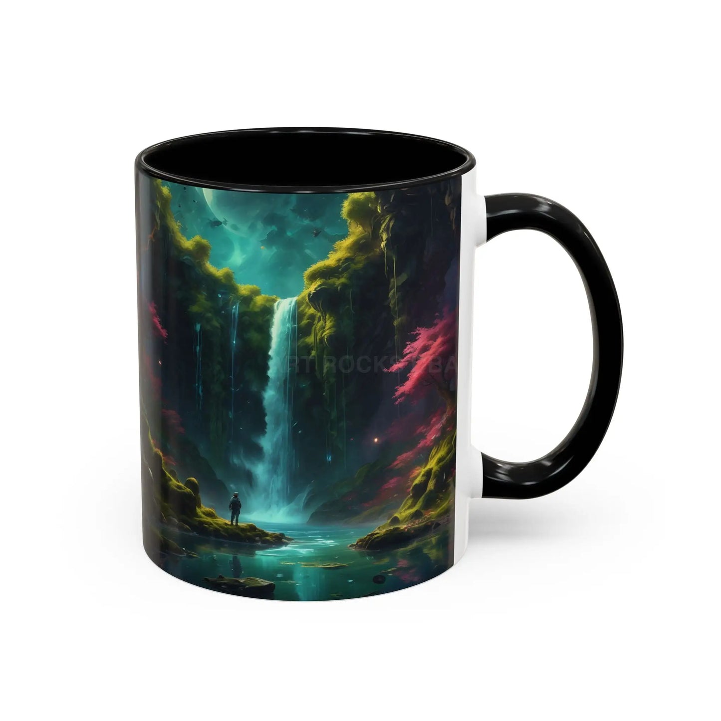 Coffee Mug — Fantasy Waterfall Landscape Accent Mug (11/15oz) - Mug