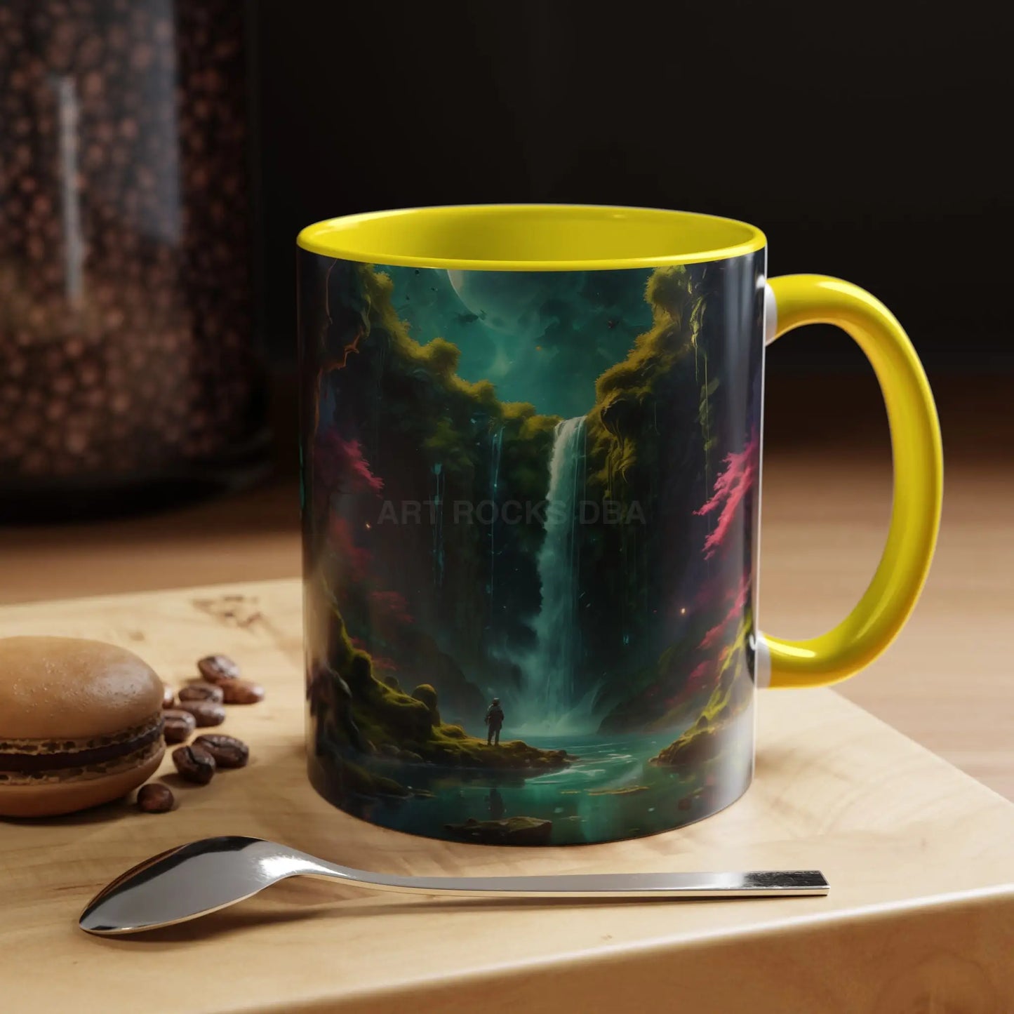 Coffee Mug — Fantasy Waterfall Landscape Accent Mug (11/15oz) - Mug