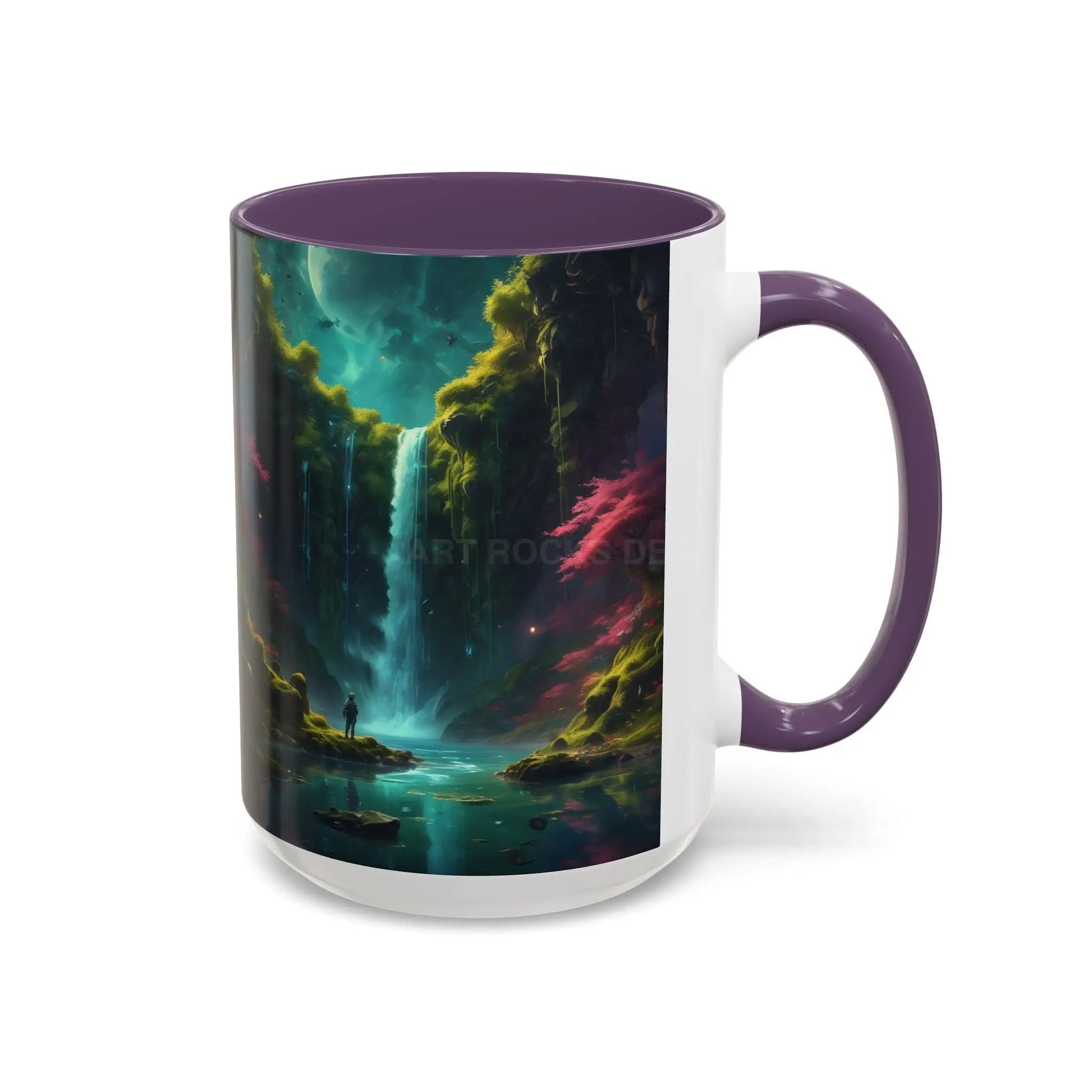 Coffee Mug — Fantasy Waterfall Landscape Accent Mug (11/15oz) - Mug