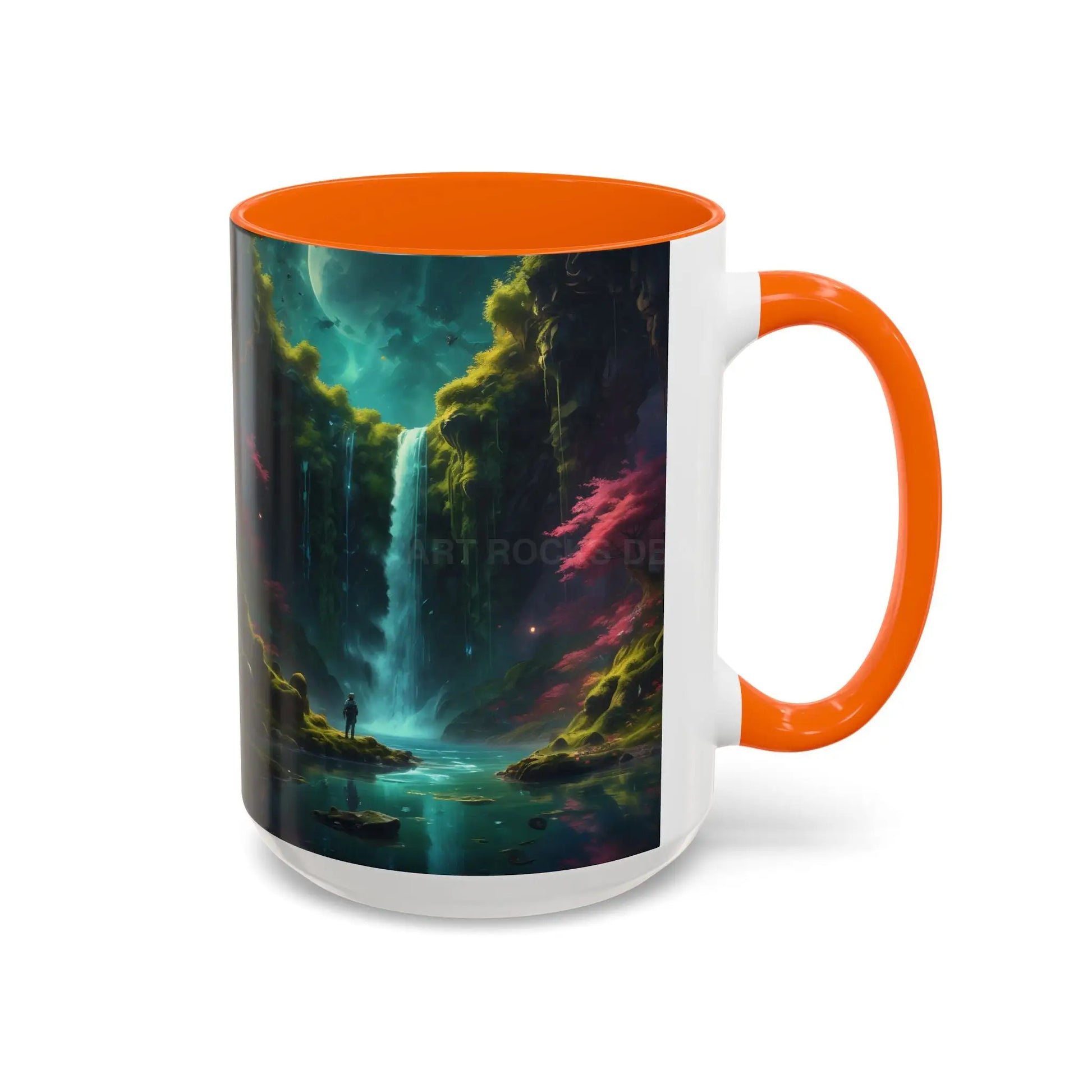 Coffee Mug — Fantasy Waterfall Landscape Accent Mug (11/15oz) - Mug