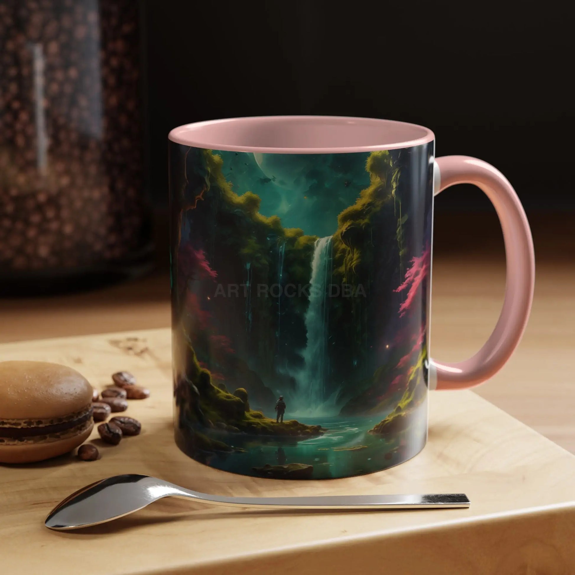 Coffee Mug — Fantasy Waterfall Landscape Accent Mug (11/15oz) - Mug