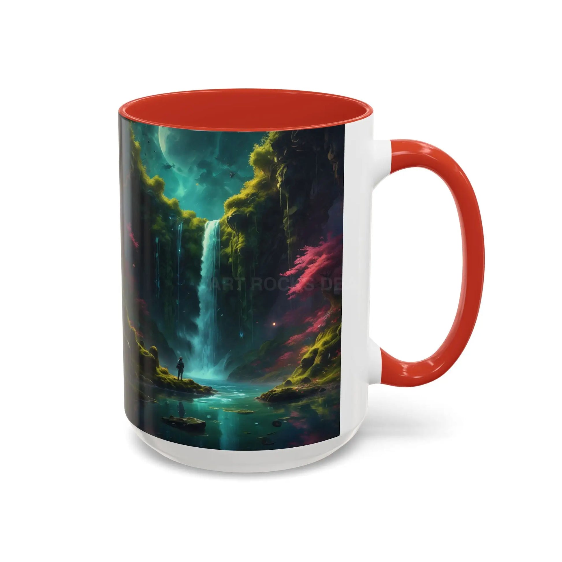 Coffee Mug — Fantasy Waterfall Landscape Accent Mug (11/15oz) - Mug