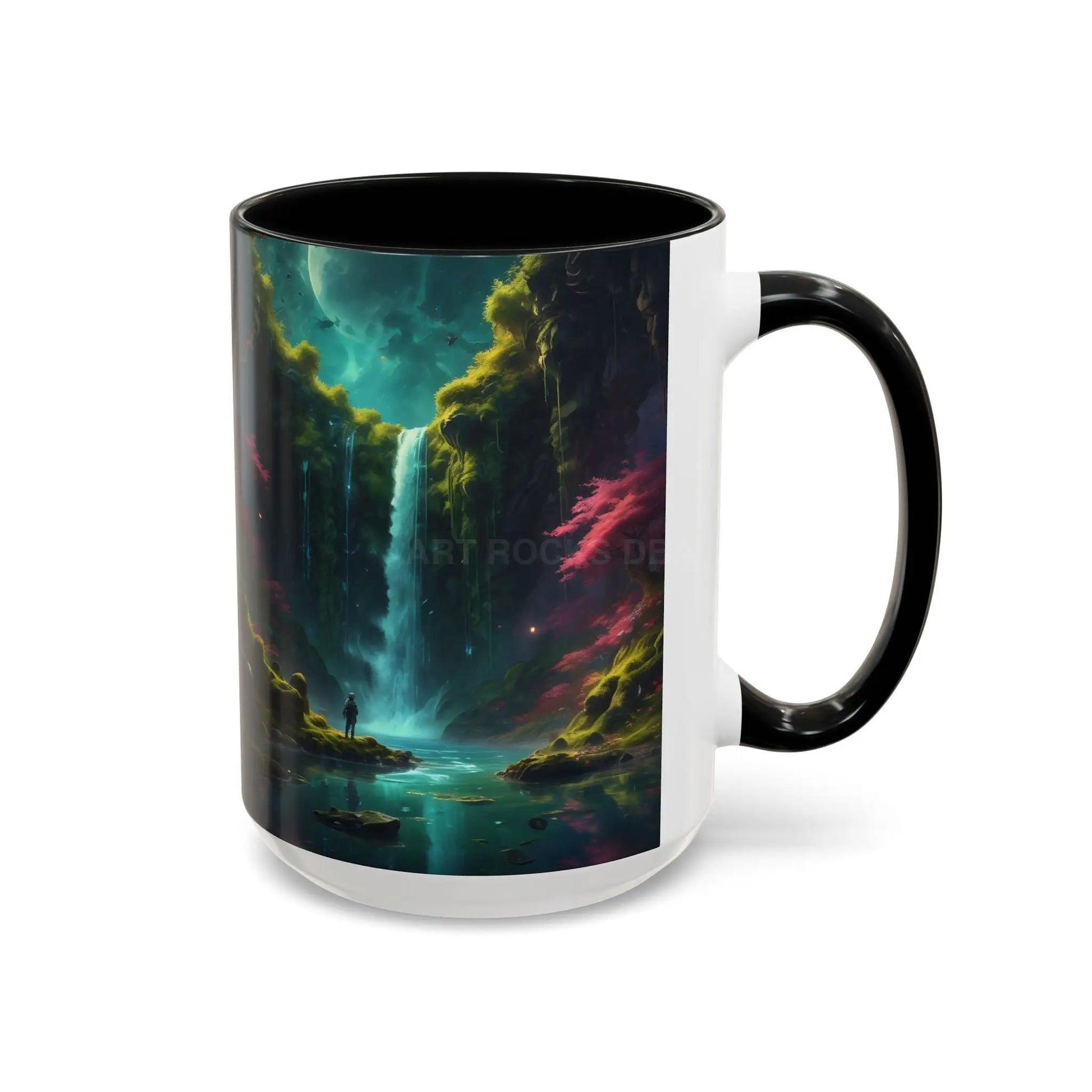 Coffee Mug — Fantasy Waterfall Landscape Accent Mug (11/15oz) - Mug