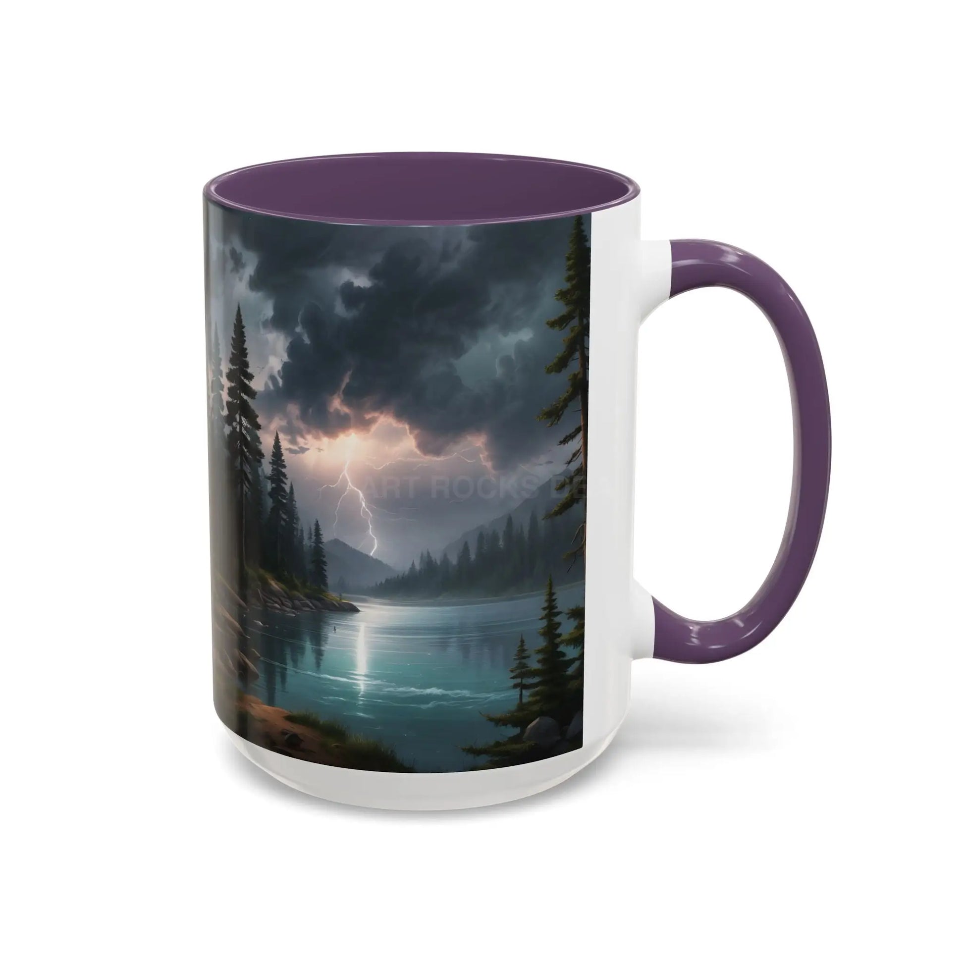 Coffee Mug — Scenic Lightning Lake Landscape Accent Mug - Mug