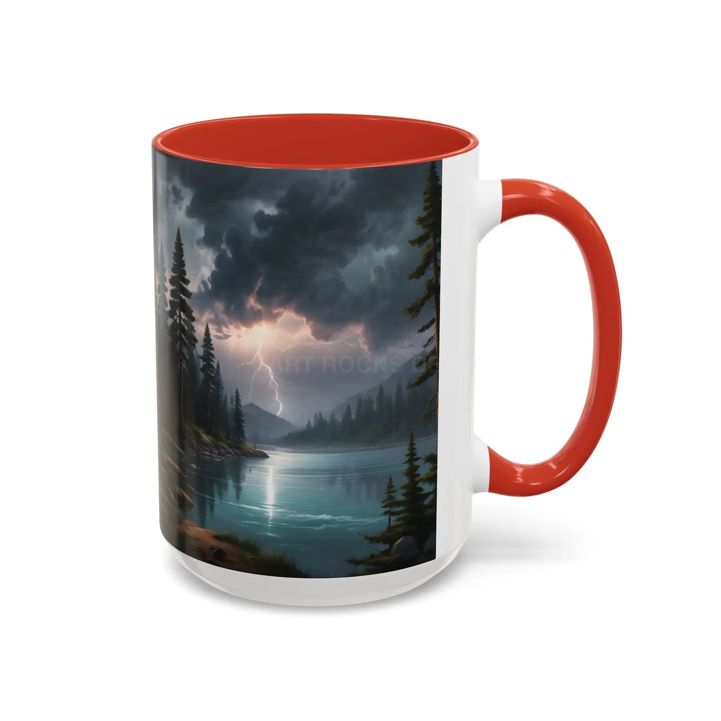 Coffee Mug — Scenic Lightning Lake Landscape Accent Mug - Mug