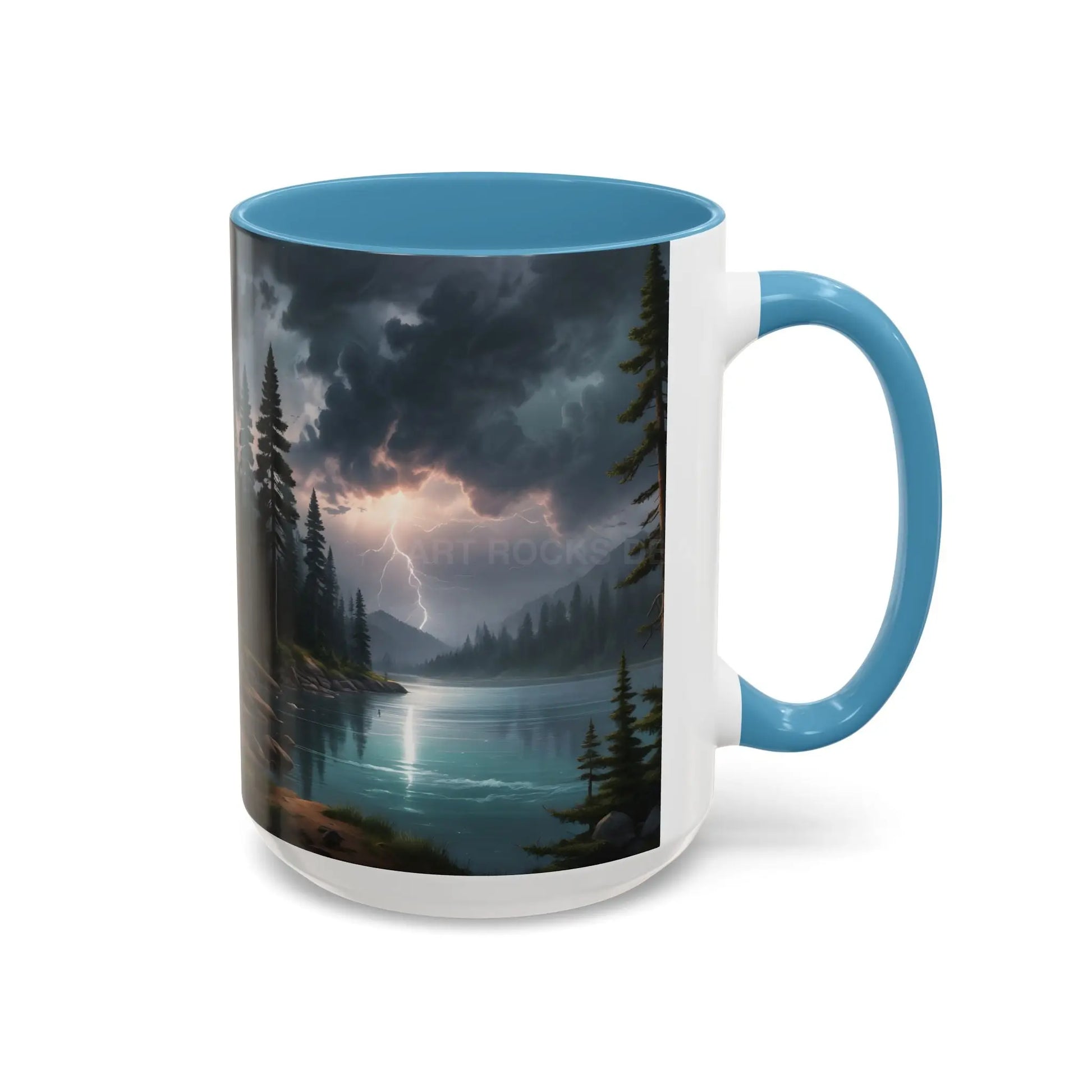 Coffee Mug — Scenic Lightning Lake Landscape Accent Mug - Mug