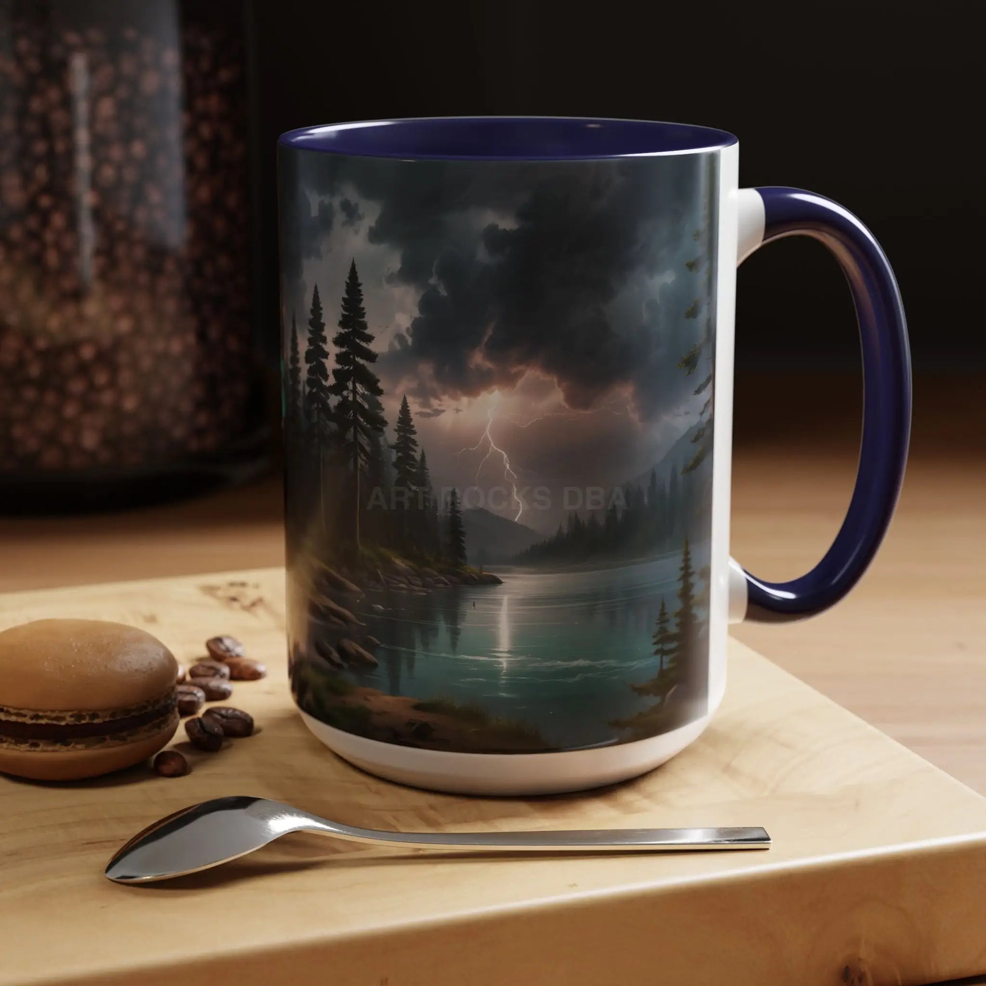 Coffee Mug — Scenic Lightning Lake Landscape Accent Mug - Mug