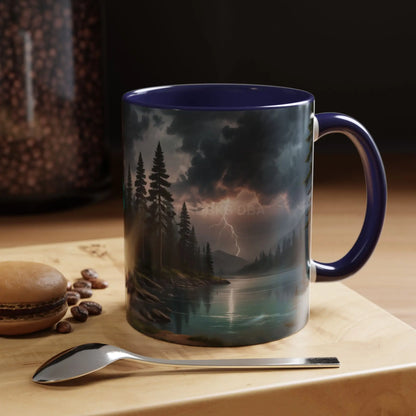 Coffee Mug — Scenic Lightning Lake Landscape Accent Mug - Mug