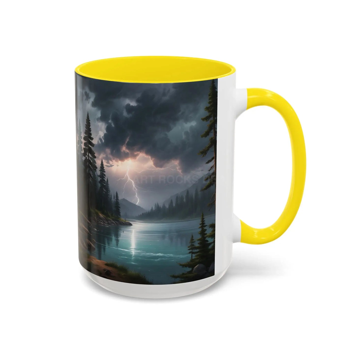 Coffee Mug — Scenic Lightning Lake Landscape Accent Mug - Mug