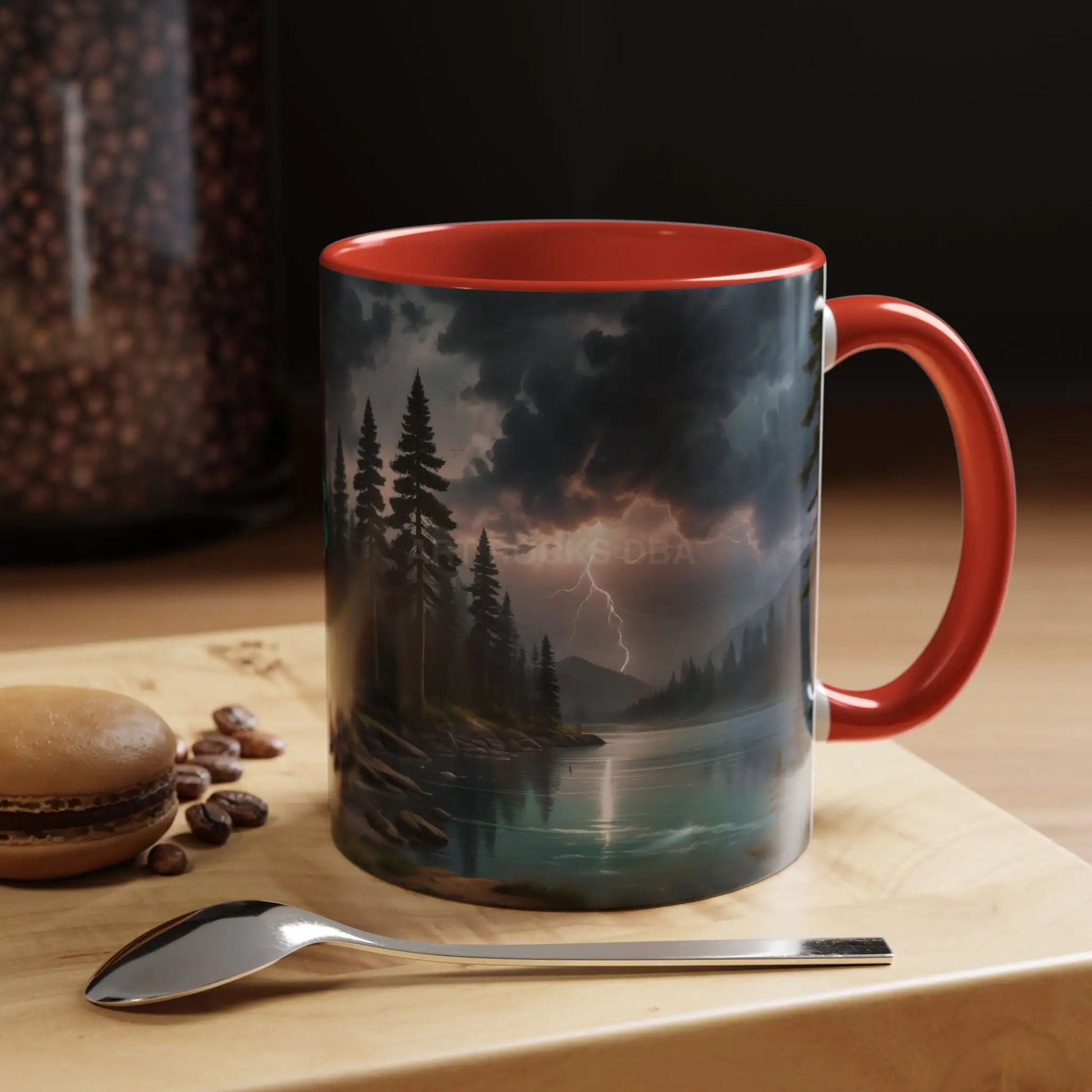 Coffee Mug — Scenic Lightning Lake Landscape Accent Mug - Mug