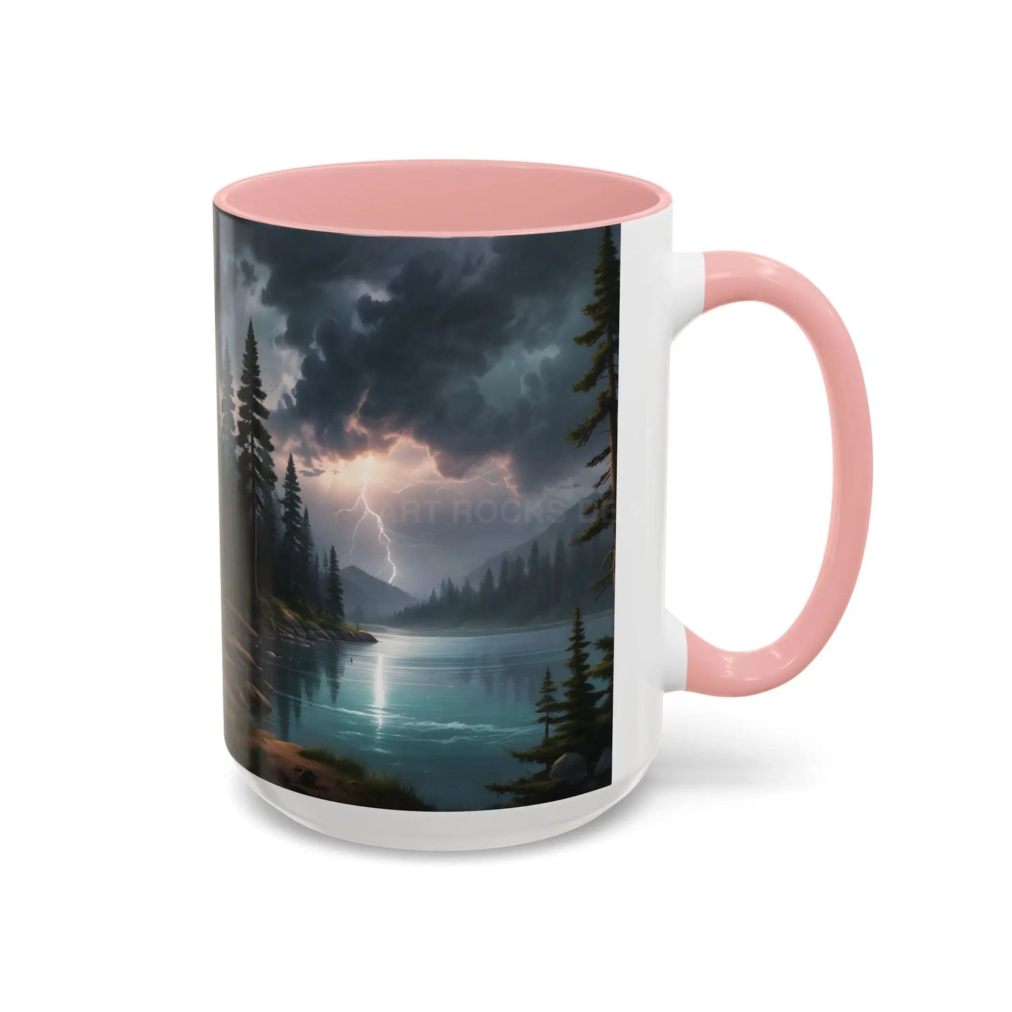 Coffee Mug — Scenic Lightning Lake Landscape Accent Mug - Mug