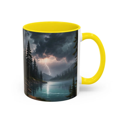 Coffee Mug — Scenic Lightning Lake Landscape Accent Mug - Mug