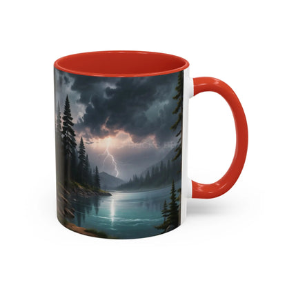 Coffee Mug — Scenic Lightning Lake Landscape Accent Mug - Mug