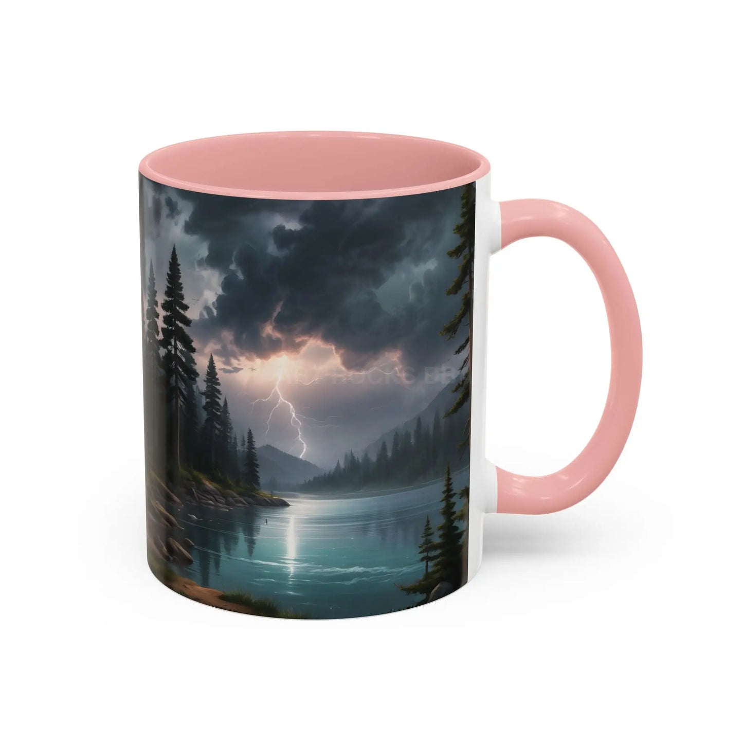 Coffee Mug — Scenic Lightning Lake Landscape Accent Mug - Mug