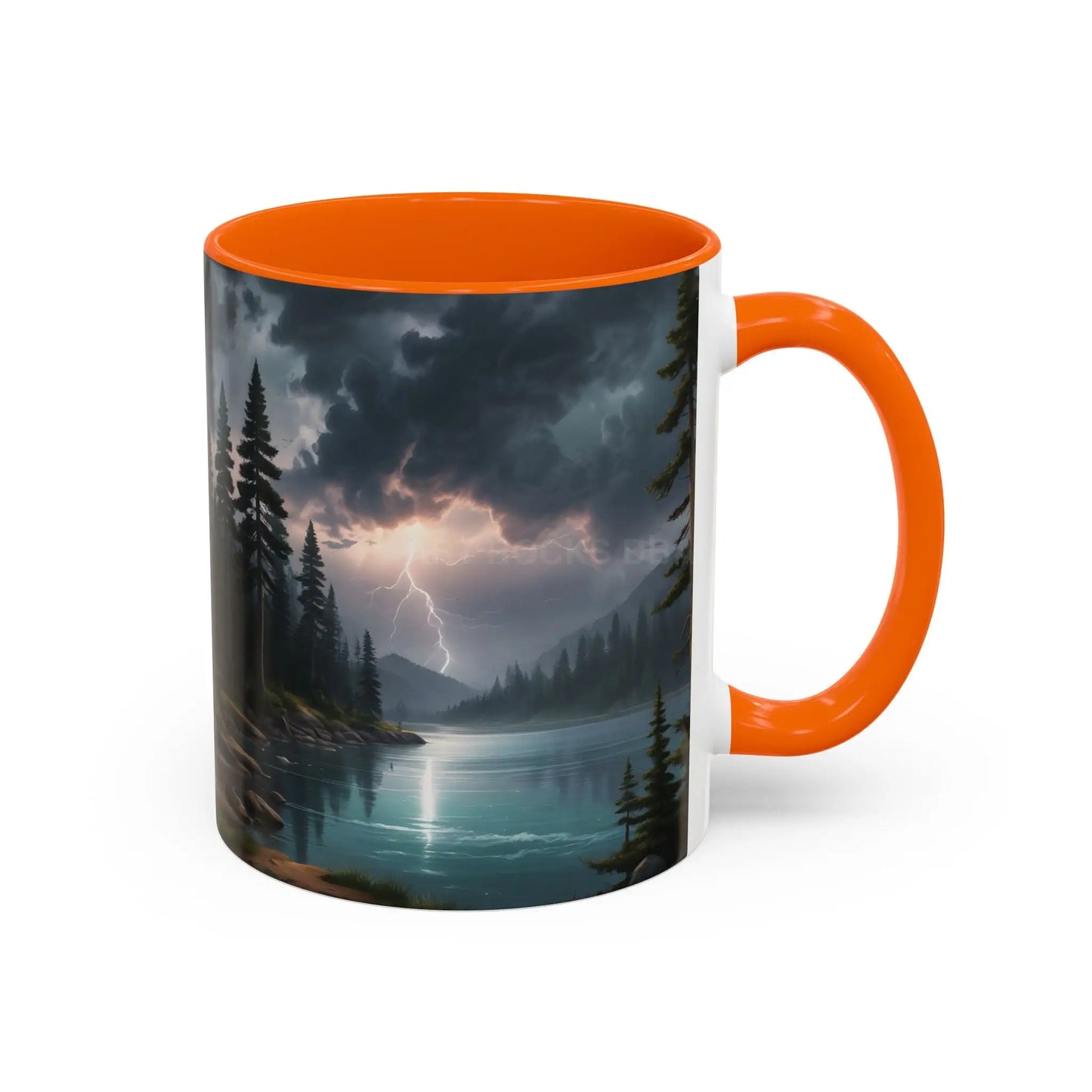 Coffee Mug — Scenic Lightning Lake Landscape Accent Mug - Mug