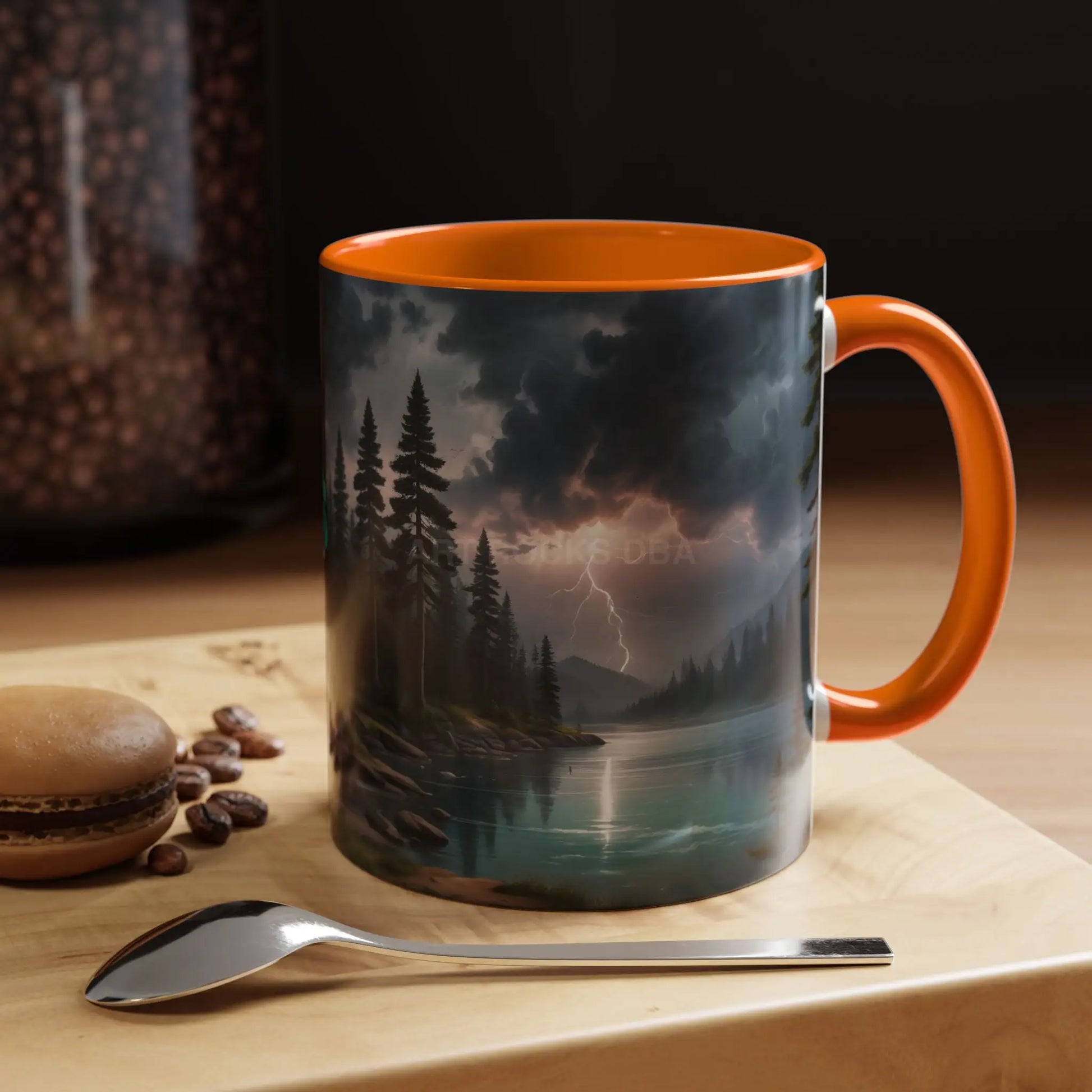 Coffee Mug — Scenic Lightning Lake Landscape Accent Mug - Mug