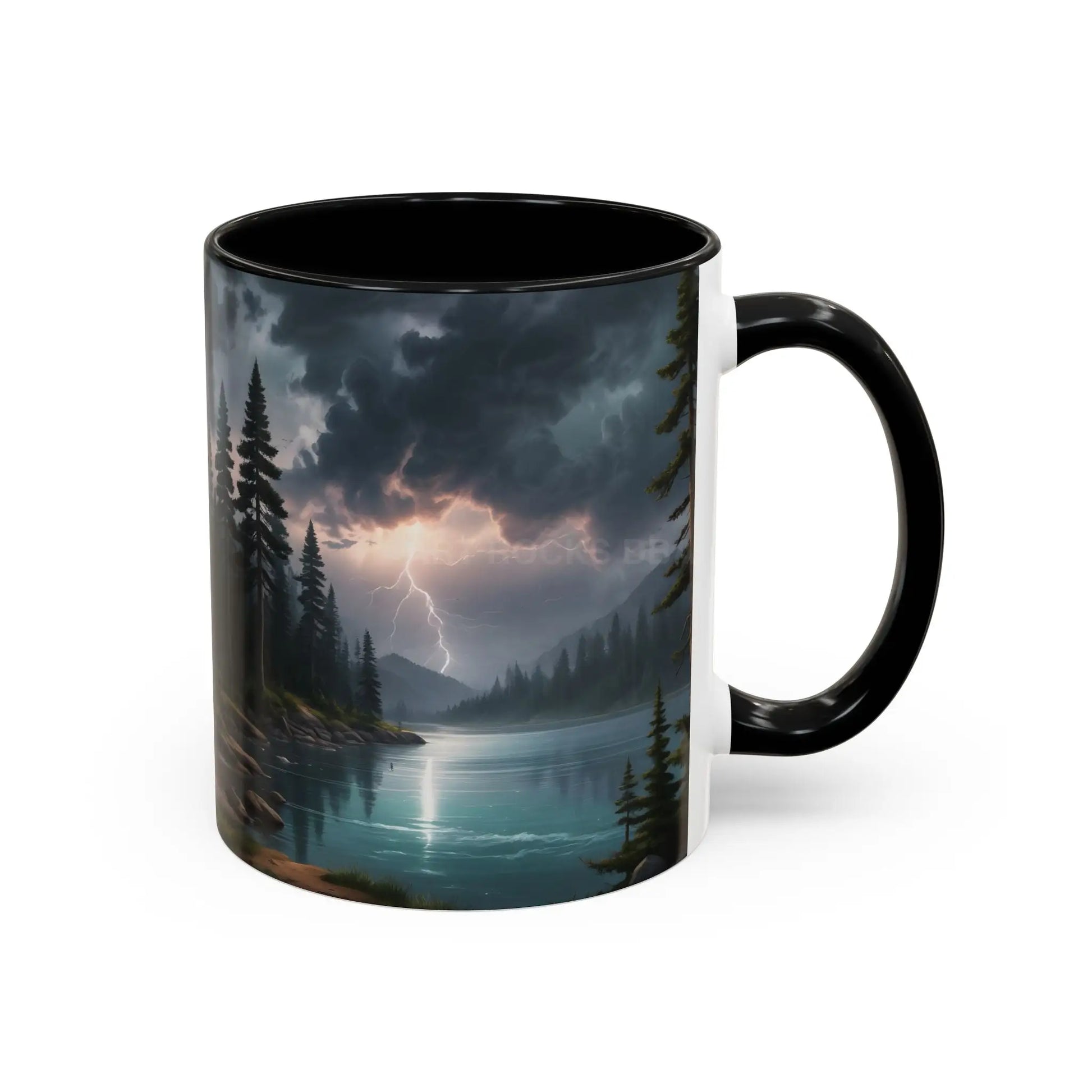 Coffee Mug — Scenic Lightning Lake Landscape Accent Mug - Mug