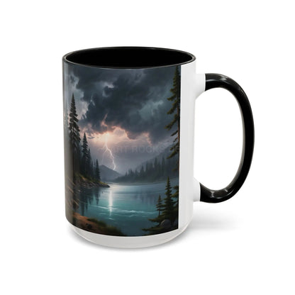 Coffee Mug — Scenic Lightning Lake Landscape Accent Mug - Mug