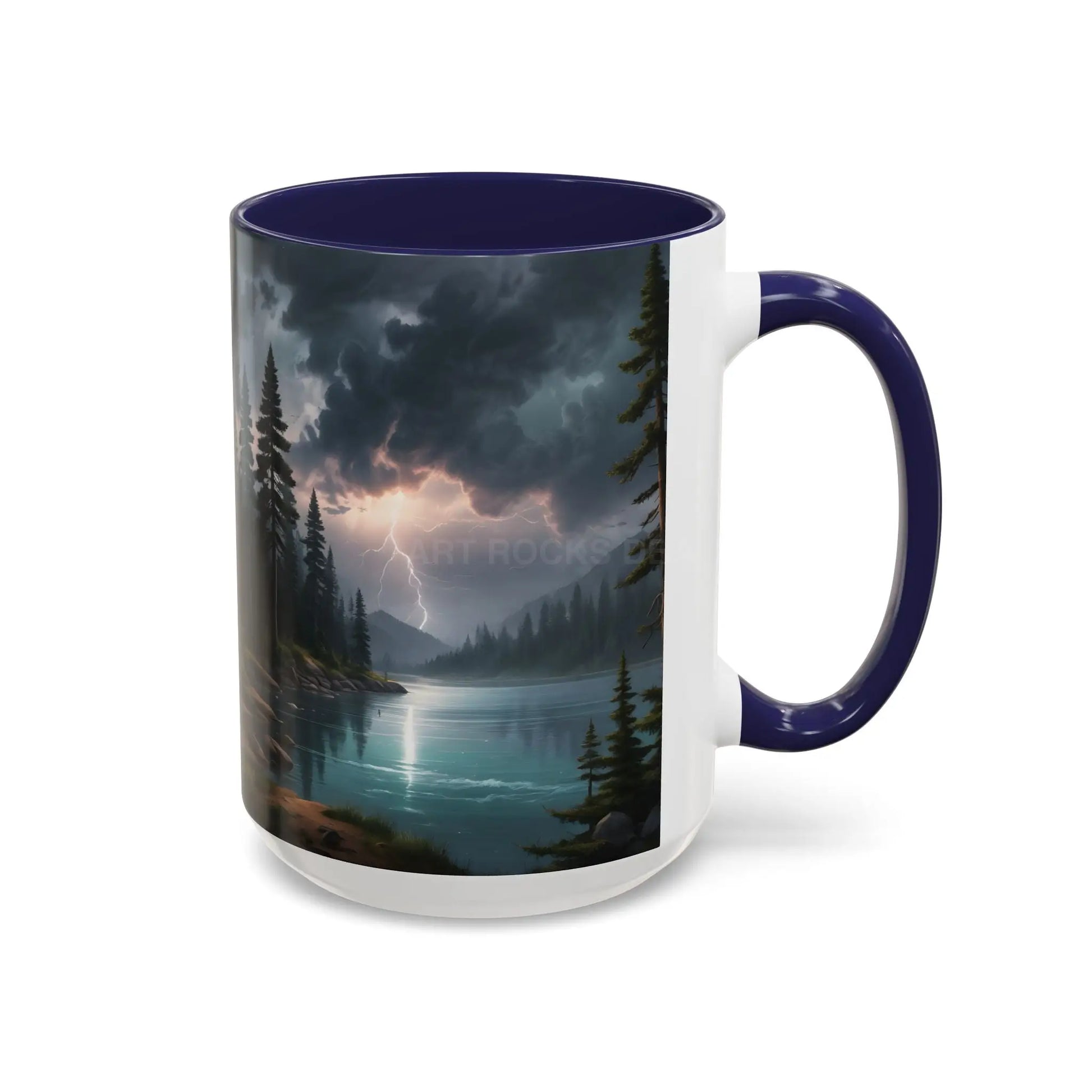 Coffee Mug — Scenic Lightning Lake Landscape Accent Mug - Mug