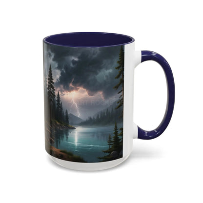 Coffee Mug — Scenic Lightning Lake Landscape Accent Mug - Mug