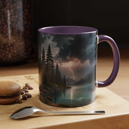 Coffee Mug — Scenic Lightning Lake Landscape Accent Mug - Mug