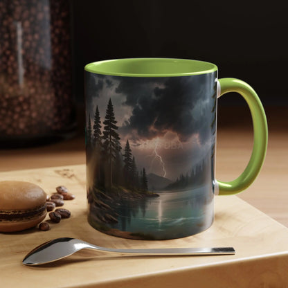 Coffee Mug — Scenic Lightning Lake Landscape Accent Mug - Mug