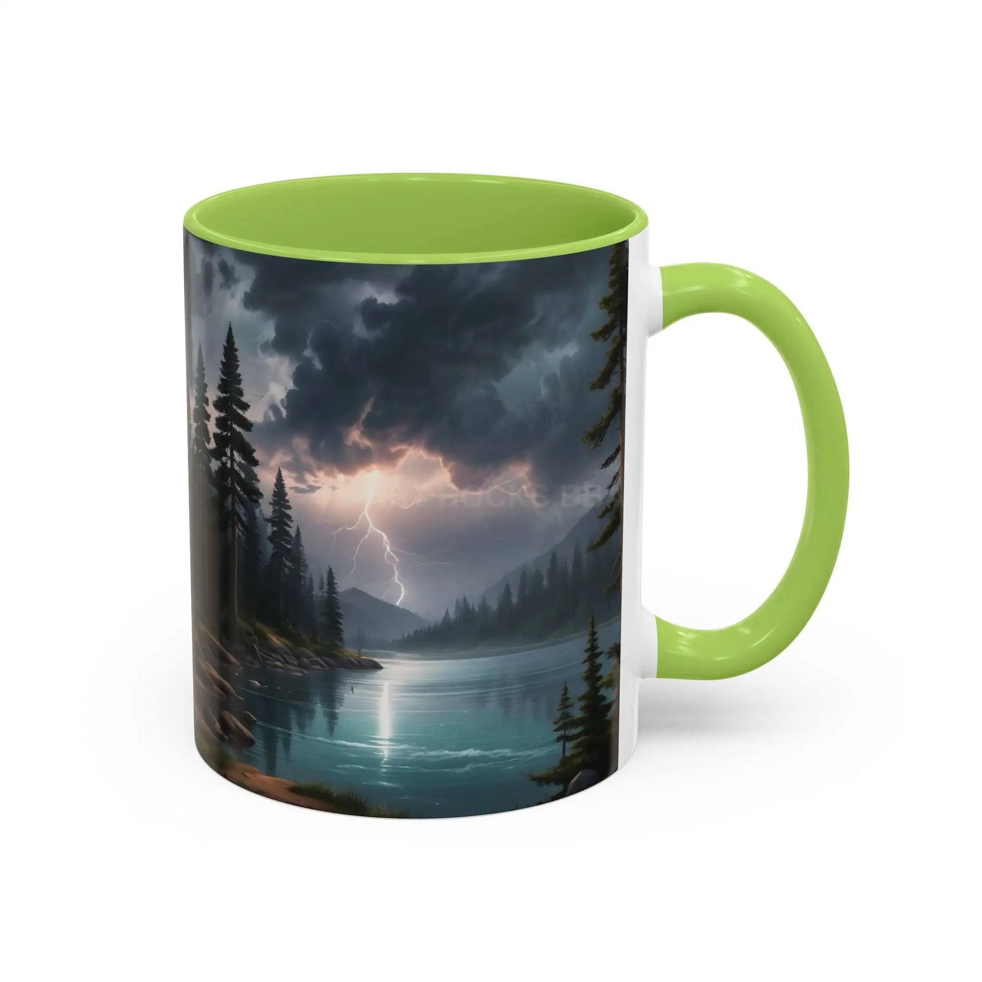 Coffee Mug — Scenic Lightning Lake Landscape Accent Mug - Mug