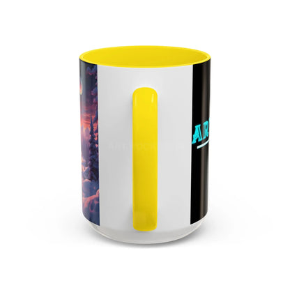 Coffee Mug — Winter Space Traveling with Backpacker (Accent 11/15oz) - Mug