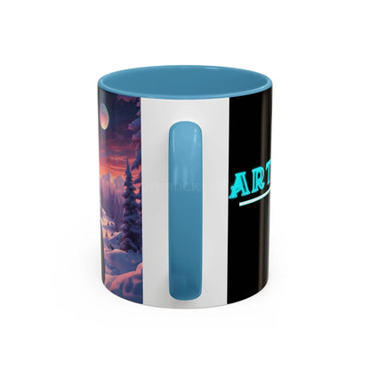 Coffee Mug — Winter Space Traveling with Backpacker (Accent 11/15oz) - Mug