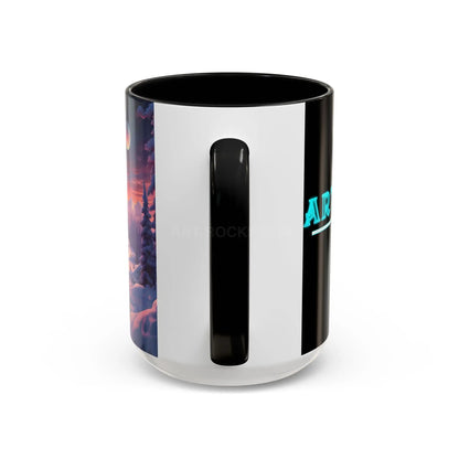 Coffee Mug — Winter Space Traveling with Backpacker (Accent 11/15oz) - Mug
