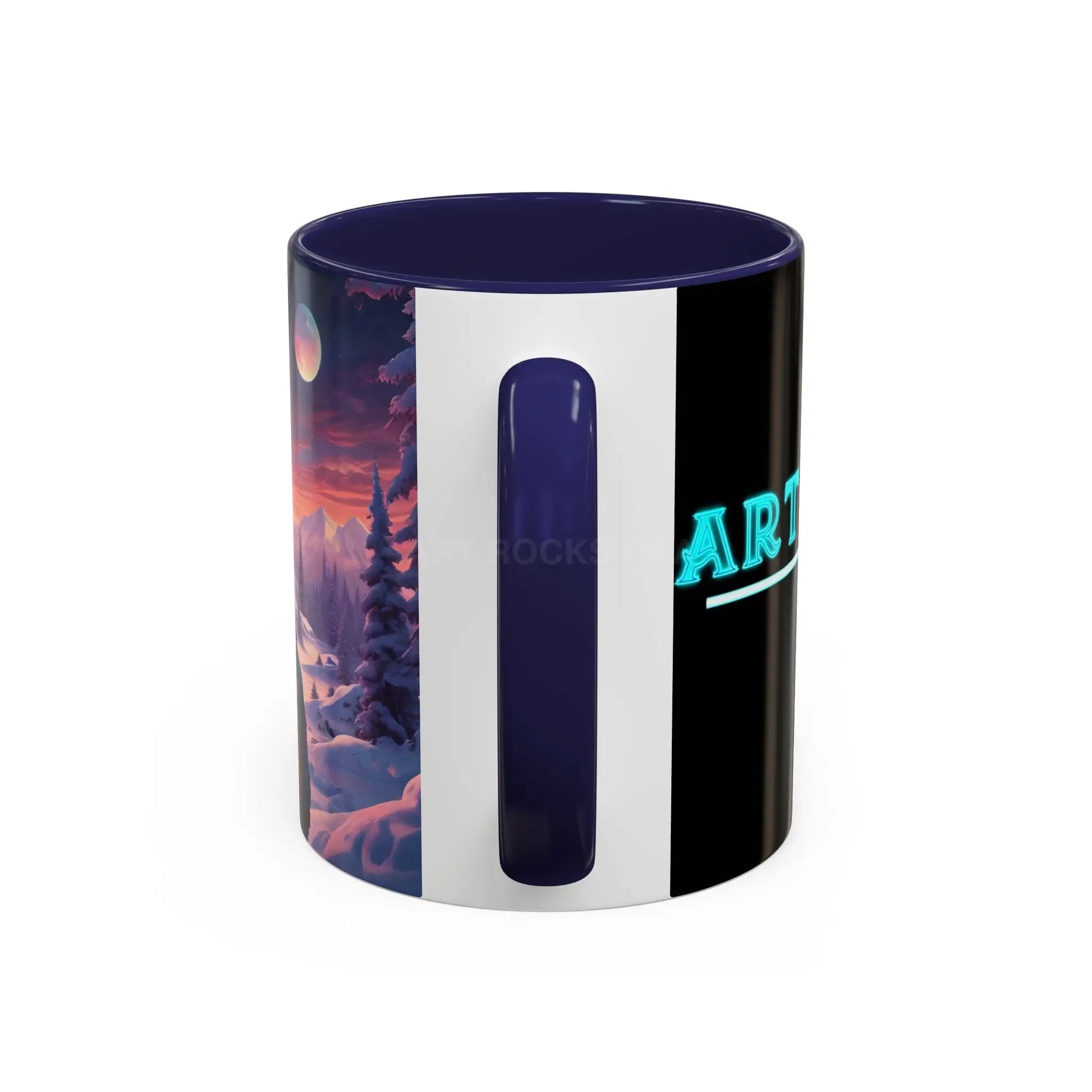 Coffee Mug — Winter Space Traveling with Backpacker (Accent 11/15oz) - Mug