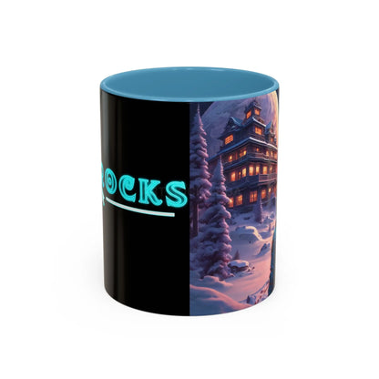 Coffee Mug — Winter Space Traveling with Backpacker (Accent 11/15oz) - Mug