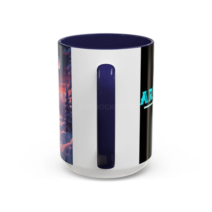 Coffee Mug — Winter Space Traveling with Backpacker (Accent 11/15oz) - Mug