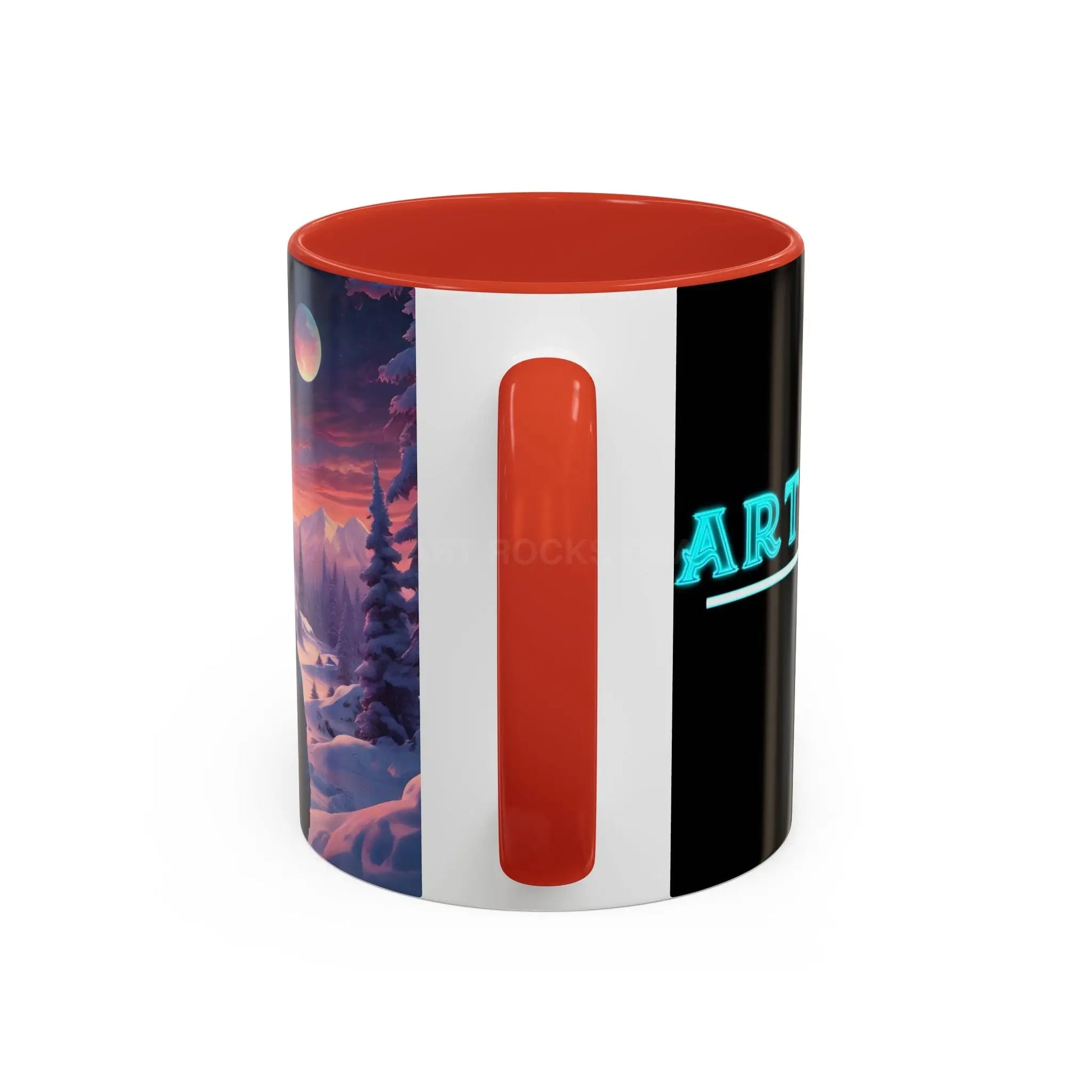 Coffee Mug — Winter Space Traveling with Backpacker (Accent 11/15oz) - Mug