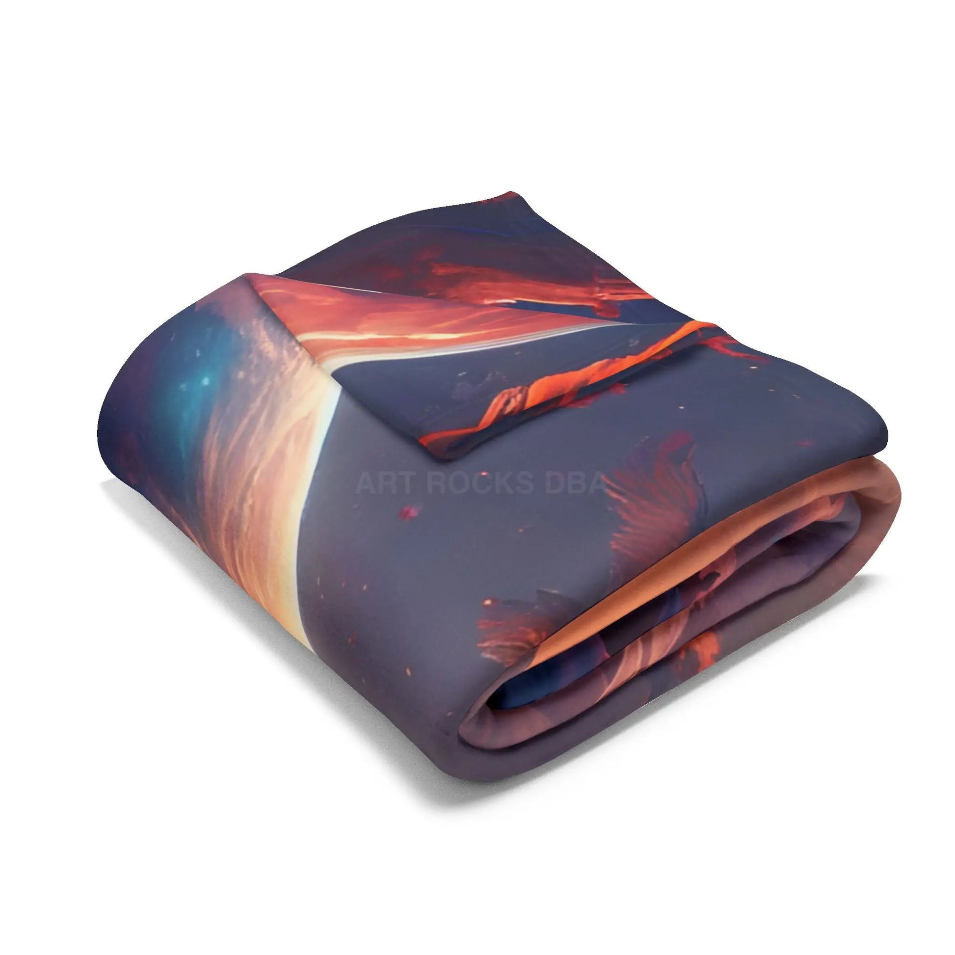 Cosmic Adventure Fleece Blanket - Cozy Space Decor for Astronaut Lovers Gift for Space Enthusiasts Astral Wall Art